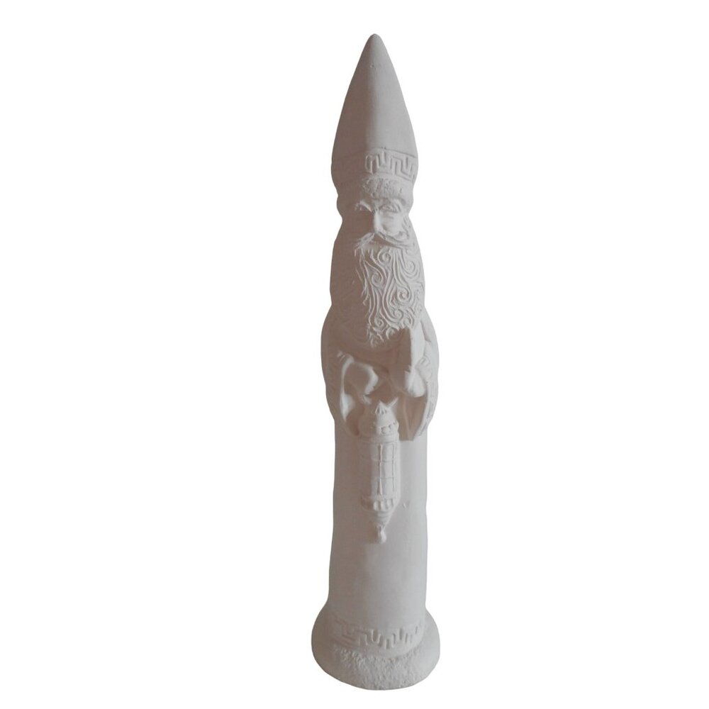 Ceramic Bisque Father Christmas 10” ready to paint or use as is Estate Find